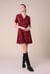 Womens Leaf Print Dress With Collar