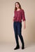 Womens Floral Print Button Front Blouse