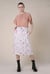 Womens Floral Print Midi Skirt