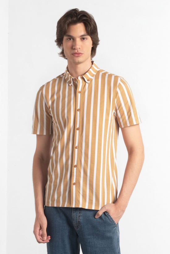 Short Sleeve Stripe Jersey Shirt