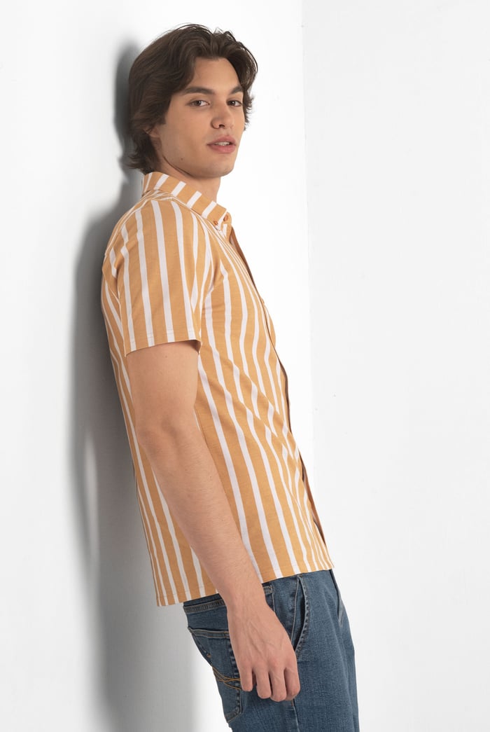 Short Sleeve Stripe Jersey Shirt
