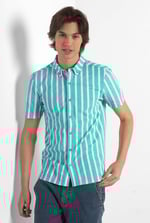 Short Sleeve Stripe Jersey Shirt