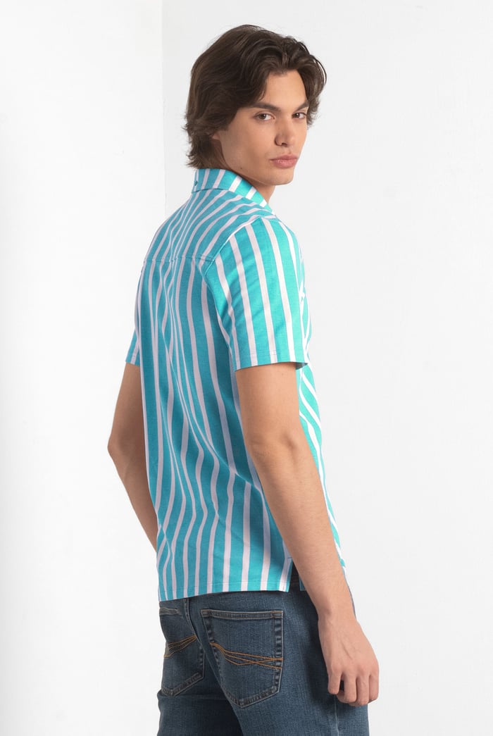 Short Sleeve Stripe Jersey Shirt