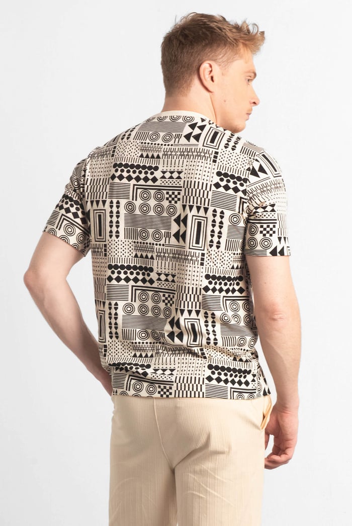 Mens Geometric Printed T-Shirt