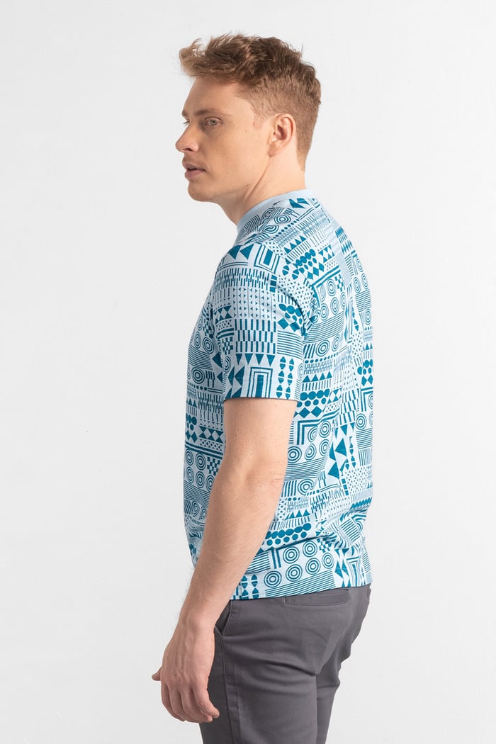 Mens Geometric Printed T-Shirt