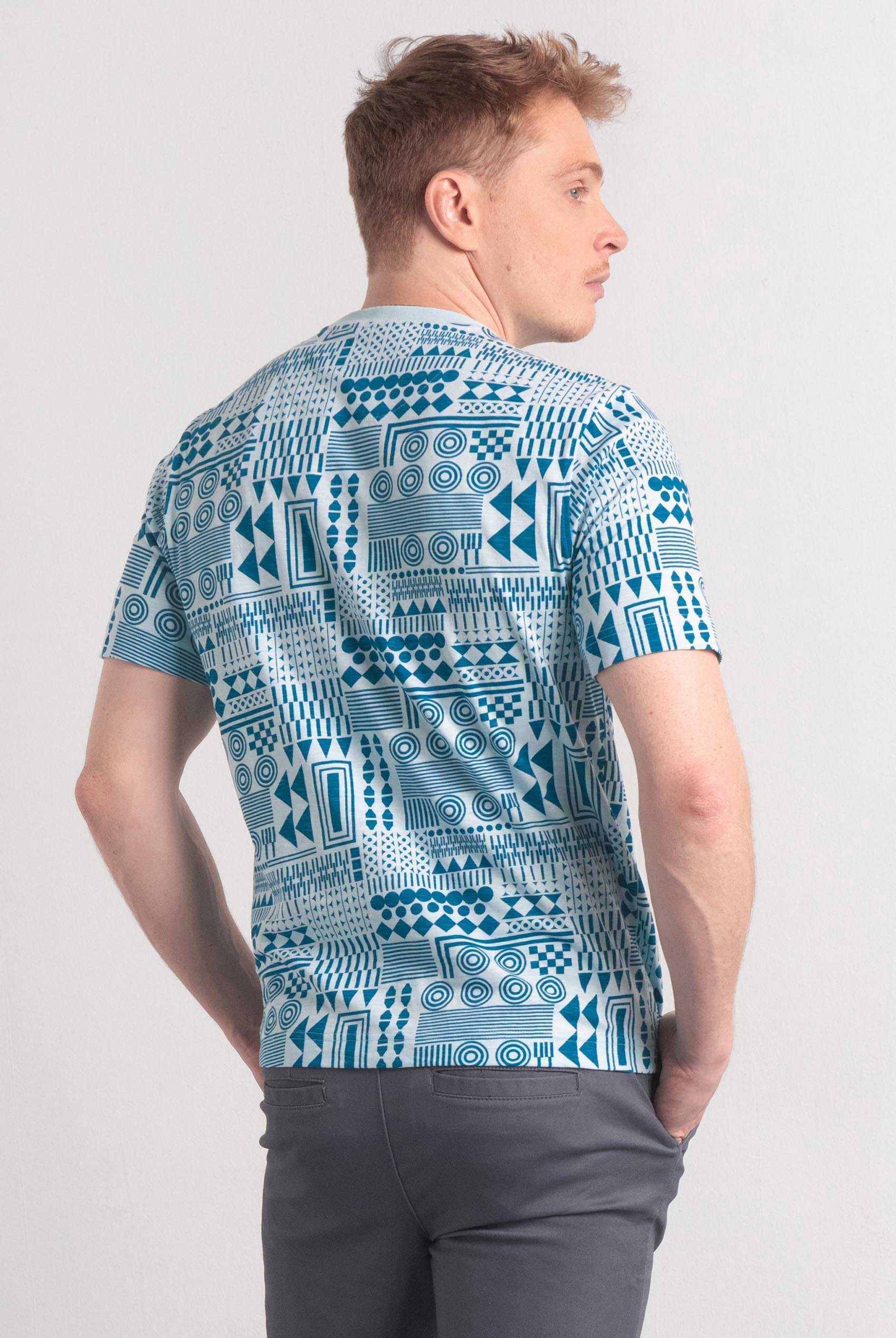 Mens Geometric Printed T-Shirt
