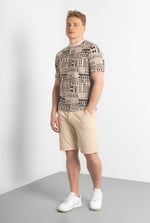 Mens Geometric Printed T-Shirt