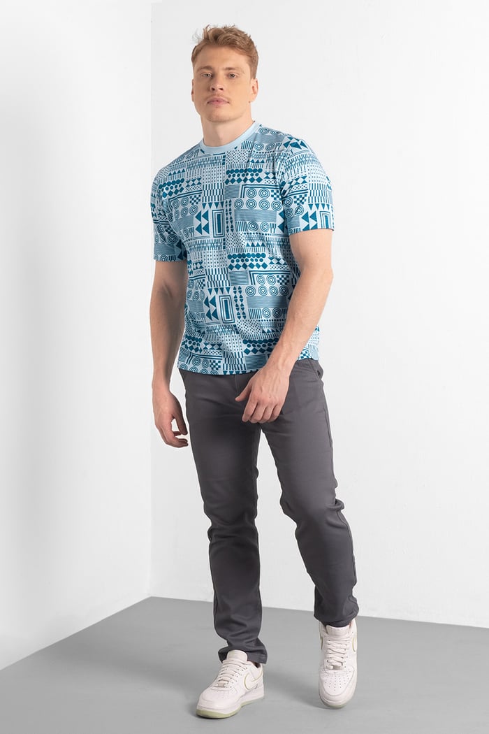 Mens Geometric Printed T-Shirt