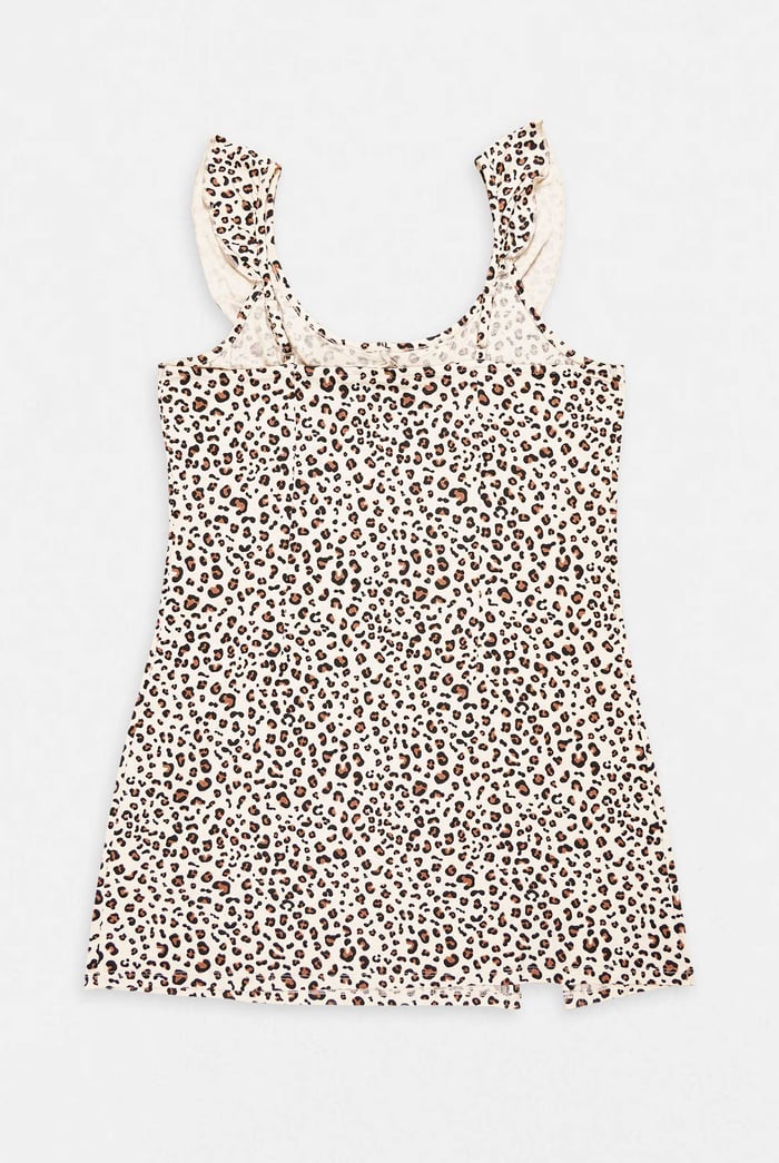Ruffled Deep V-Neck Tie-Up Camisole