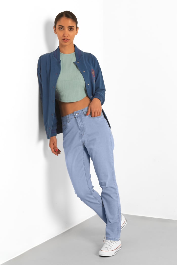 Womens Curve High Rise Straight Jeans
