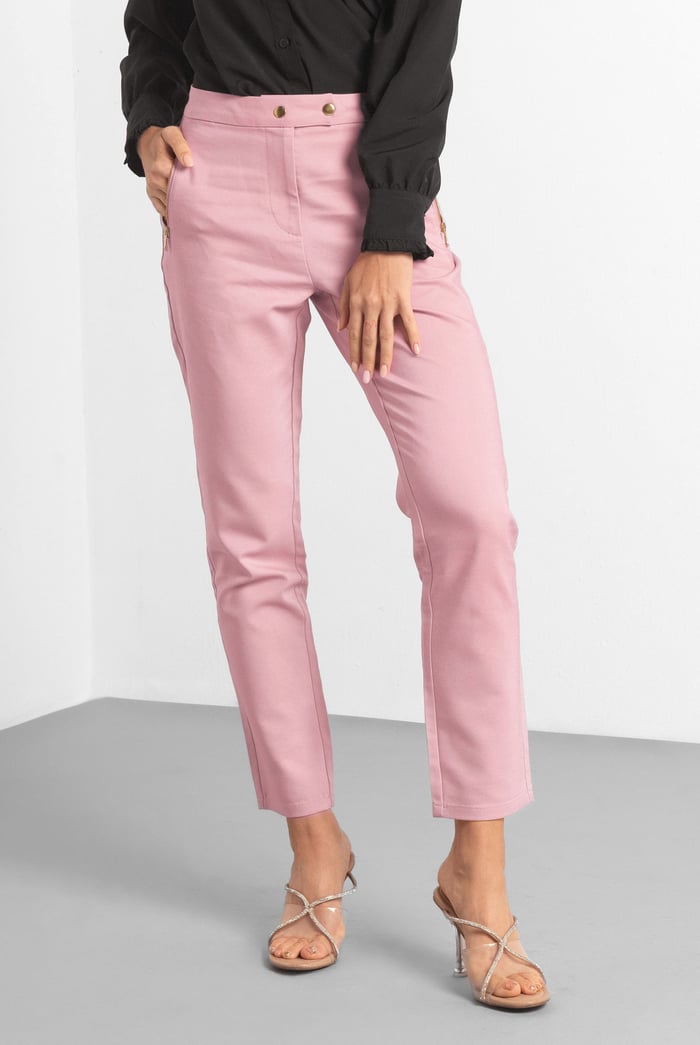 Stretch Slim Side Zip Pocket Trouser