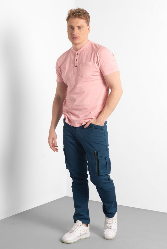 Mens Zip Details Cargo Trouser