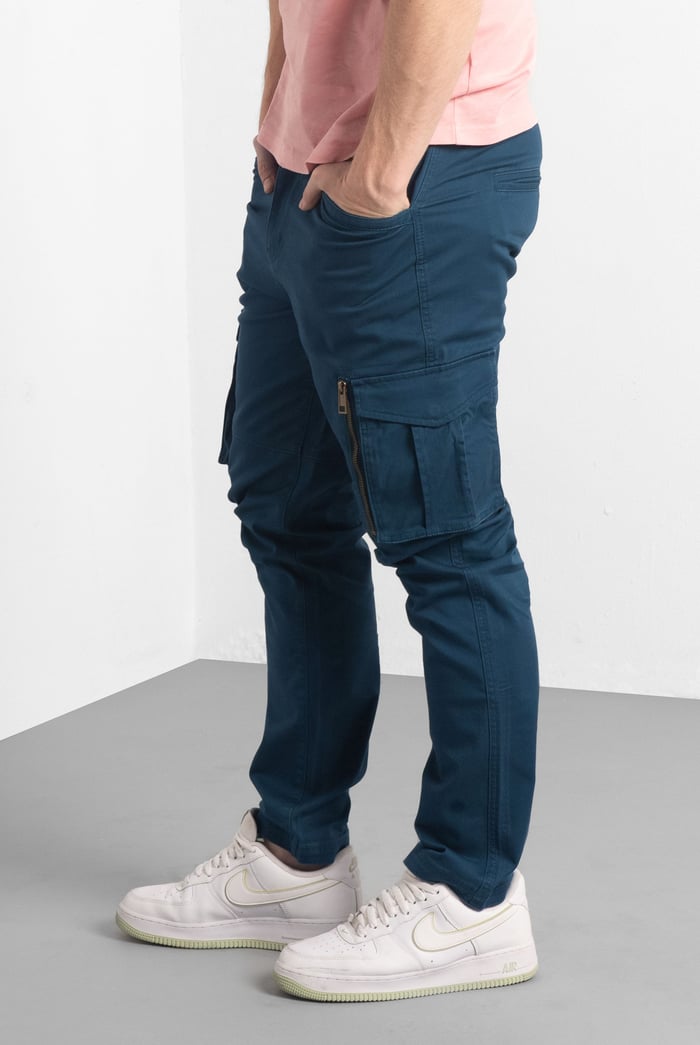 Mens Zip Details Cargo Trouser