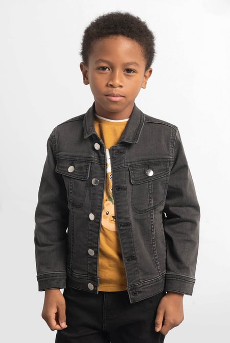 Boys Mid Gray Classic Trucker Jacket (3yrs-9yrs)