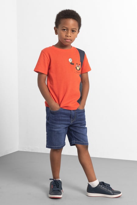 Boys Blue Regular Fit Denim Shorts (3yrs-9yrs)