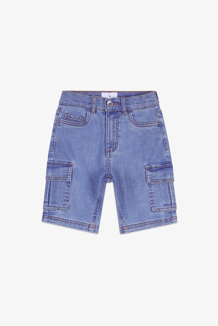 Boys Blue Denim Cargo Shorts (3yrs-8yrs)