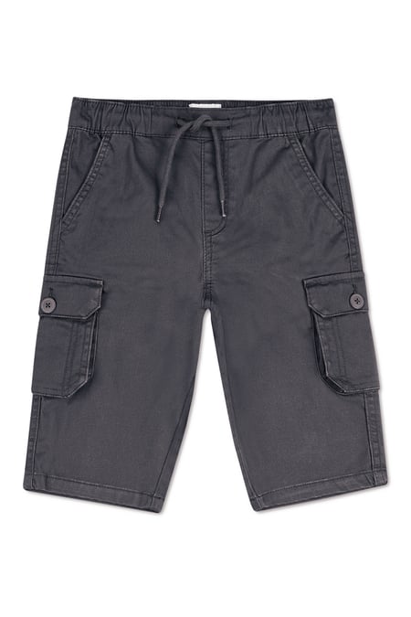 Boys Mid Gray Pull-On Cargo Shorts (6yrs-9yrs)