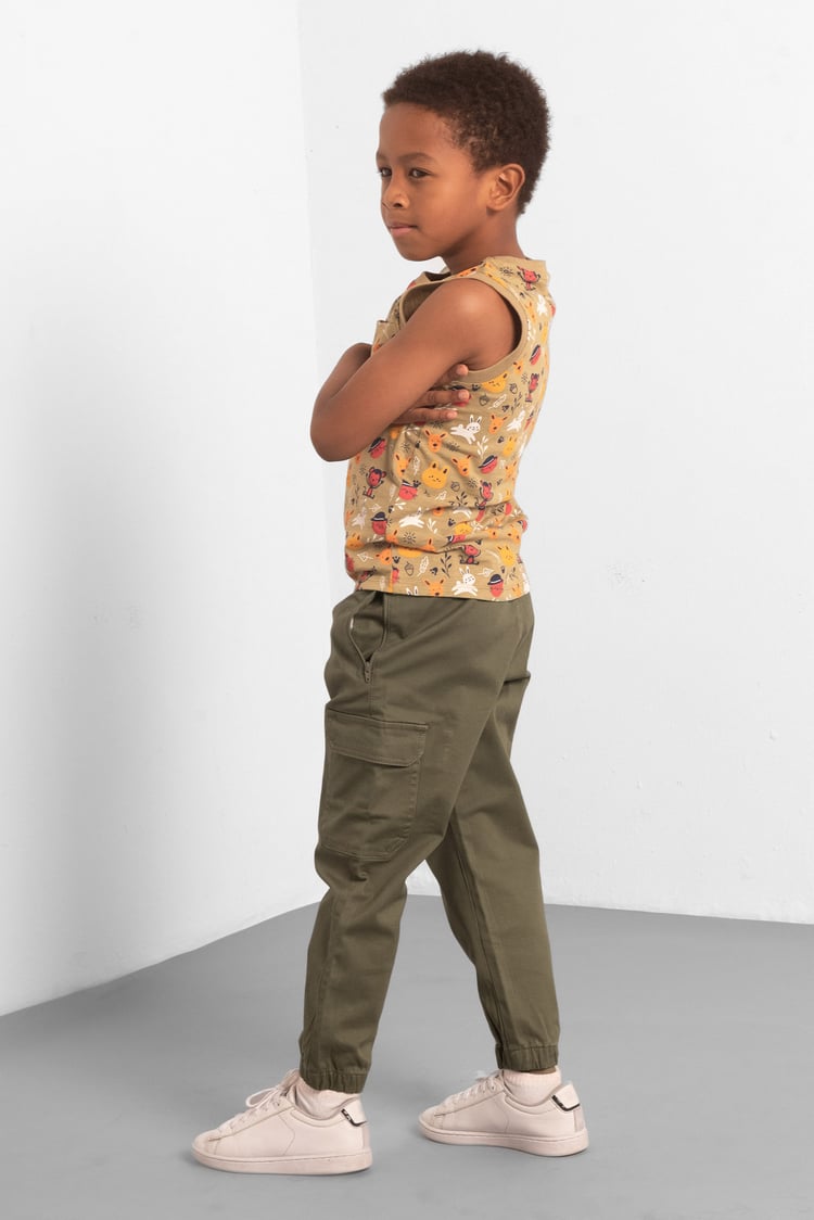 Boys Side Pocket Pull-On Chino Jogger (4yrs-7yrs)