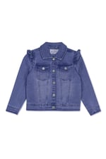 Girls Frill Shoulder Denim Jacket (2/3yrs-8/9yrs)