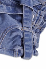 Girls Denim Belt Waist Paperbag Jeans (3/4yrs-8/9yrs)