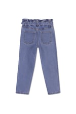 Girls Denim Belt Waist Paperbag Jeans (3/4yrs-8/9yrs)