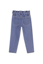 Girls Denim Belt Waist Paperbag Jeans (3/4yrs-8/9yrs)