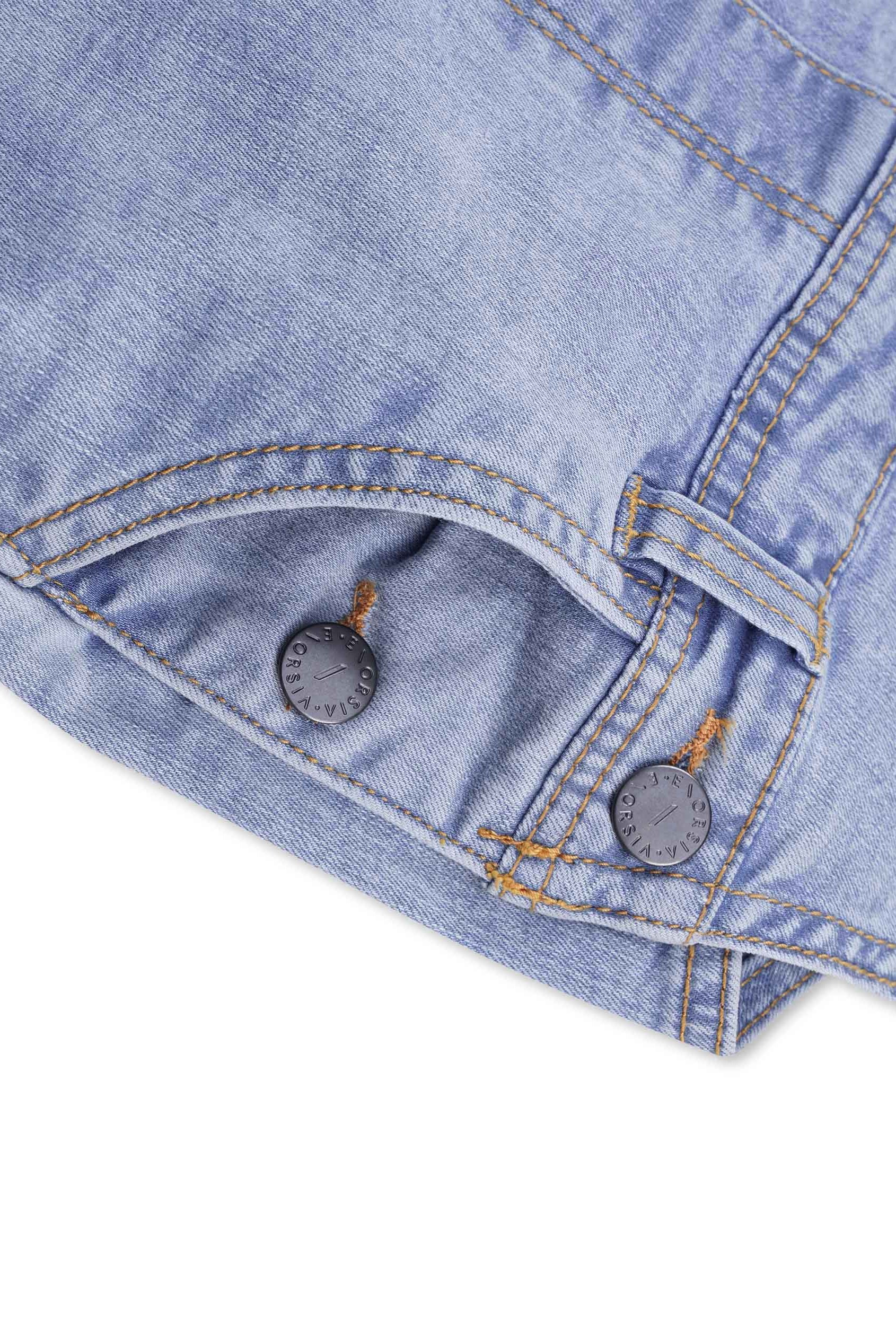 Girls 5 Pockets Denim Dungarees(2/3yrs-8/9yrs)