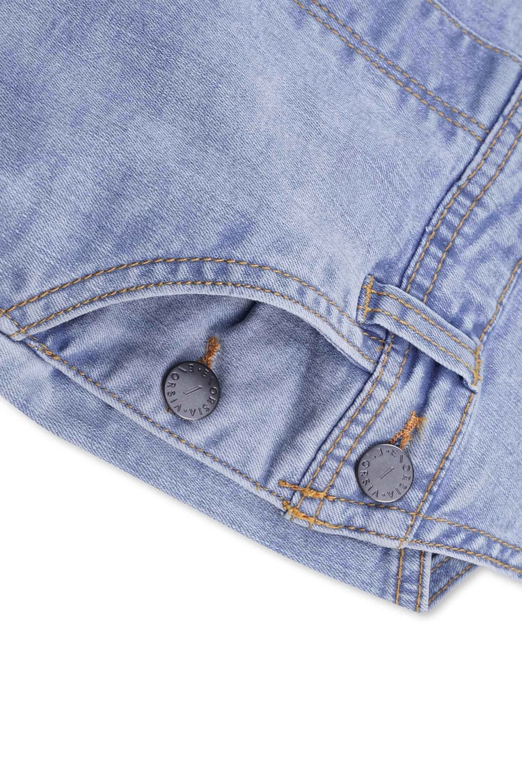 Girls 5 Pockets Denim Dungarees(2/3yrs-8/9yrs)