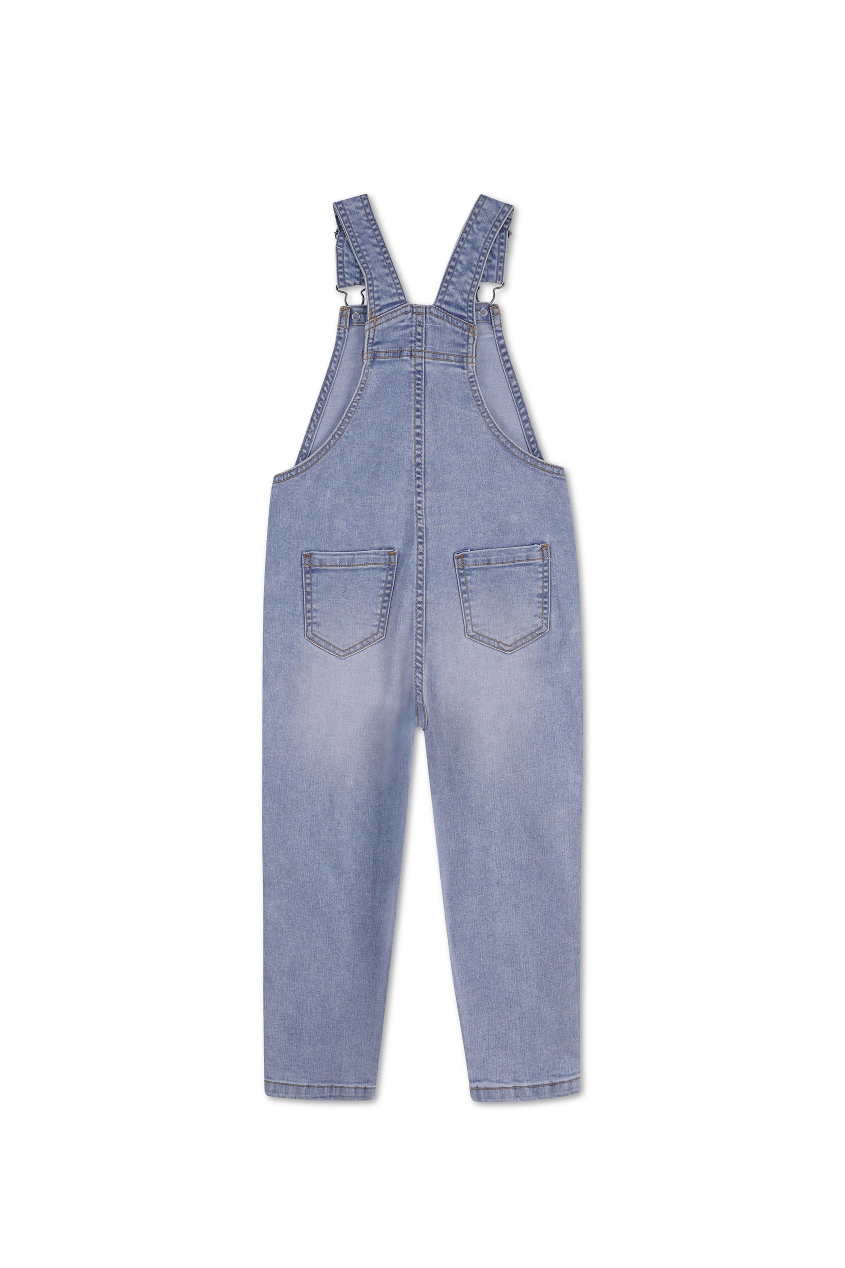 Girls 5 Pockets Denim Dungarees(2/3yrs-8/9yrs)