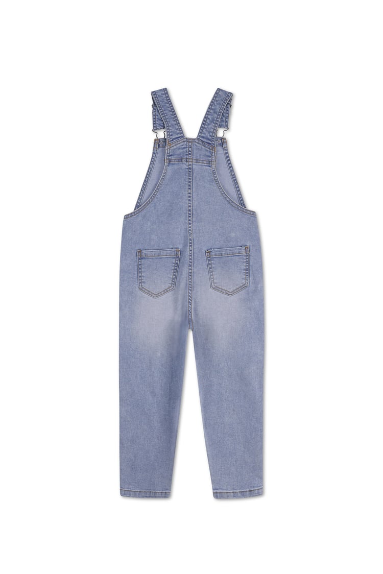 Girls 5 Pockets Denim Dungarees(2/3yrs-8/9yrs)