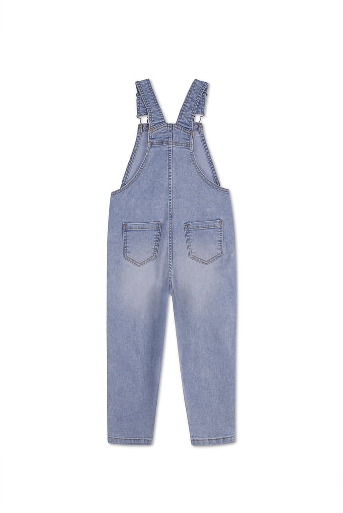 Girls 5 Pockets Denim Dungarees(2/3yrs-8/9yrs)
