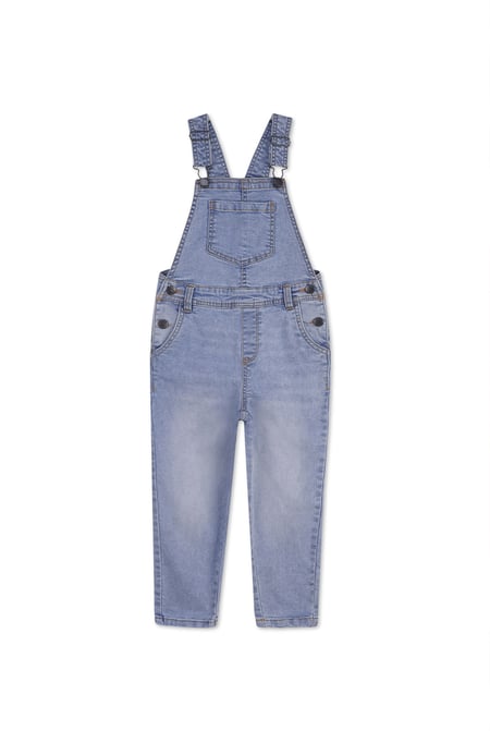 Girls Light Blue 5 Pockets Denim Dungarees(2/3yrs-8/9yrs)