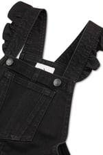 Girls Denim Ruffle Sleeve Short Dungarees(2/3yrs-8/9yrs)