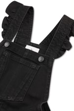 Girls Denim Ruffle Sleeve Short Dungarees(2/3yrs-8/9yrs)