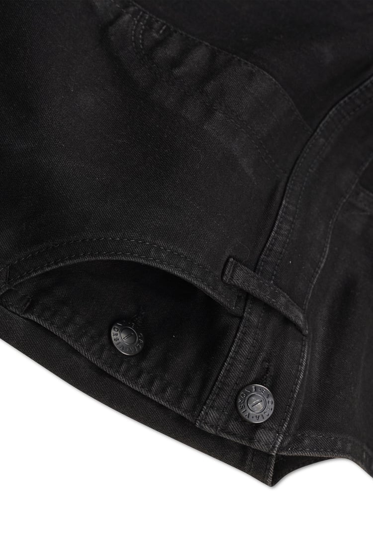 Girls Denim Ruffle Sleeve Short Dungarees(2/3yrs-8/9yrs)