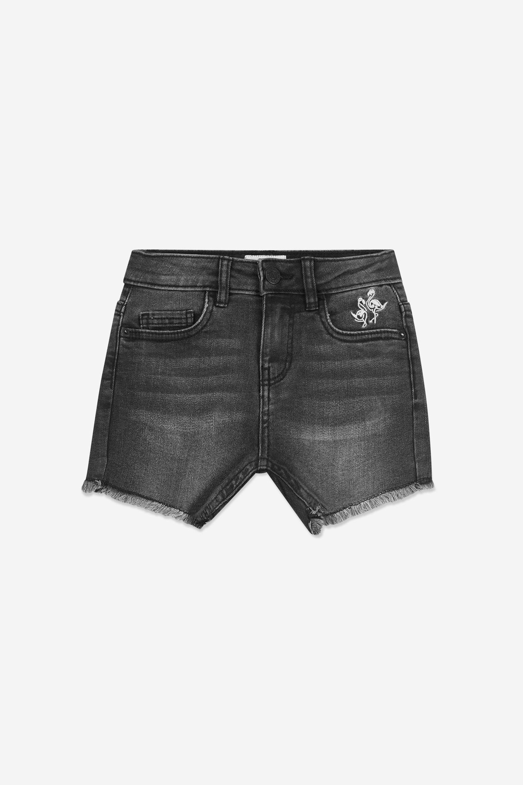 Girls Frayed Hem Embroidered Shorts(2/3yrs-8/9yrs)