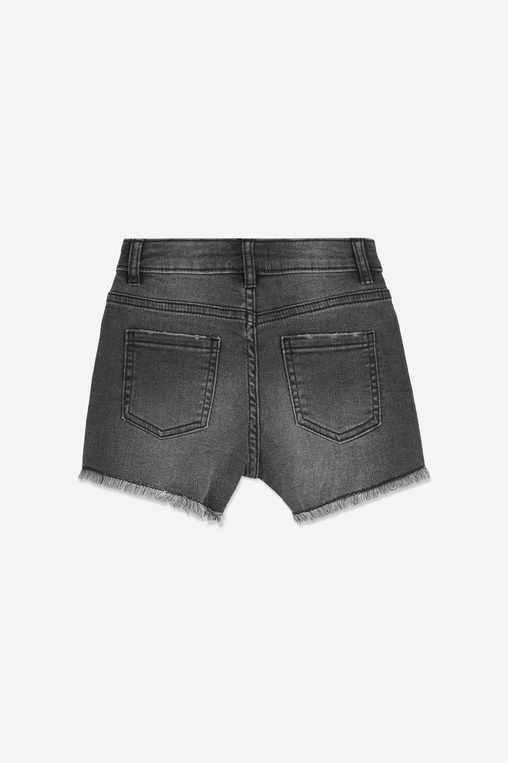 Girls Frayed Hem Embroidered Shorts(2/3yrs-8/9yrs)