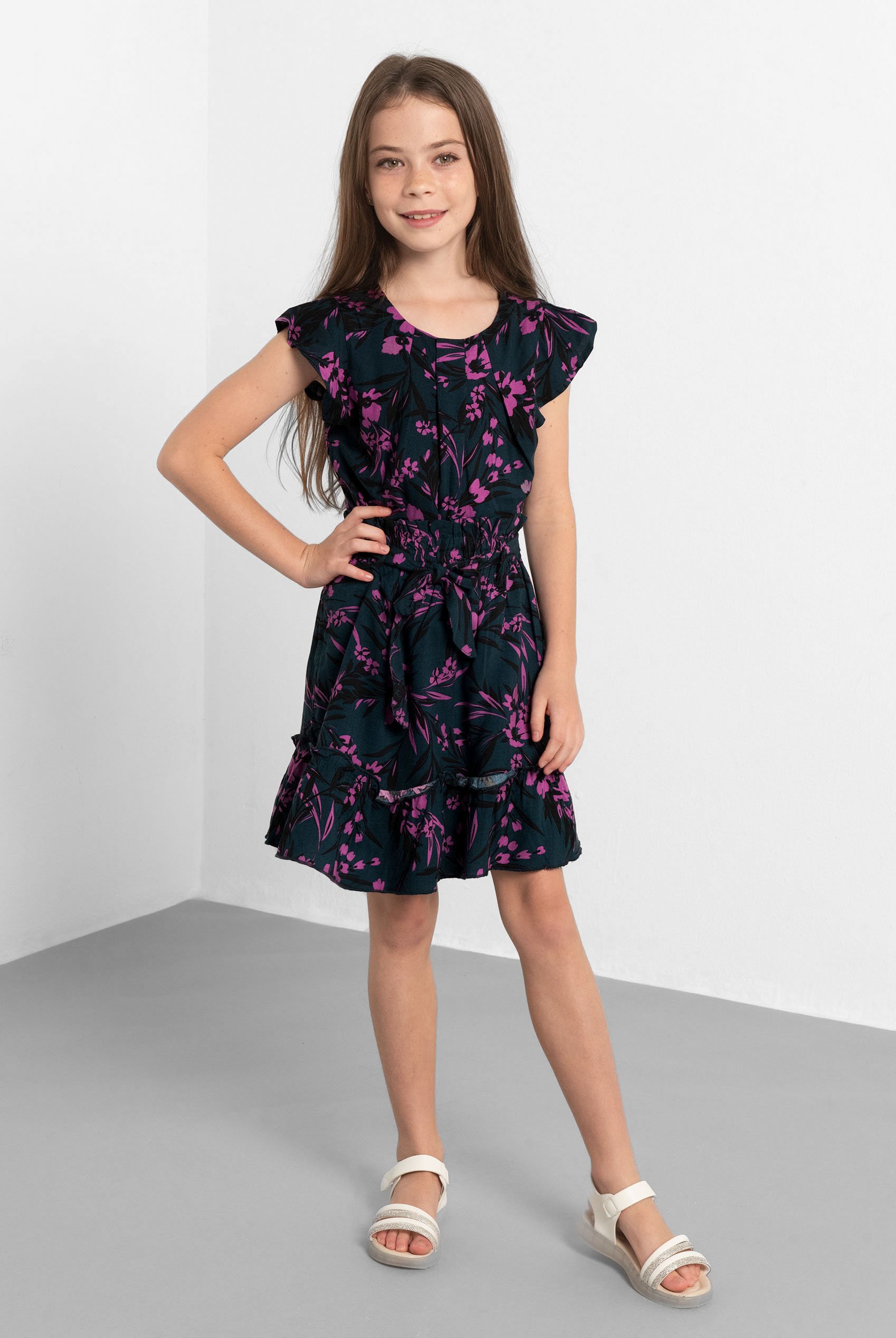 Girls Viscose Frilled Hem Mini Skirt(2/3yrs-8/9yrs)