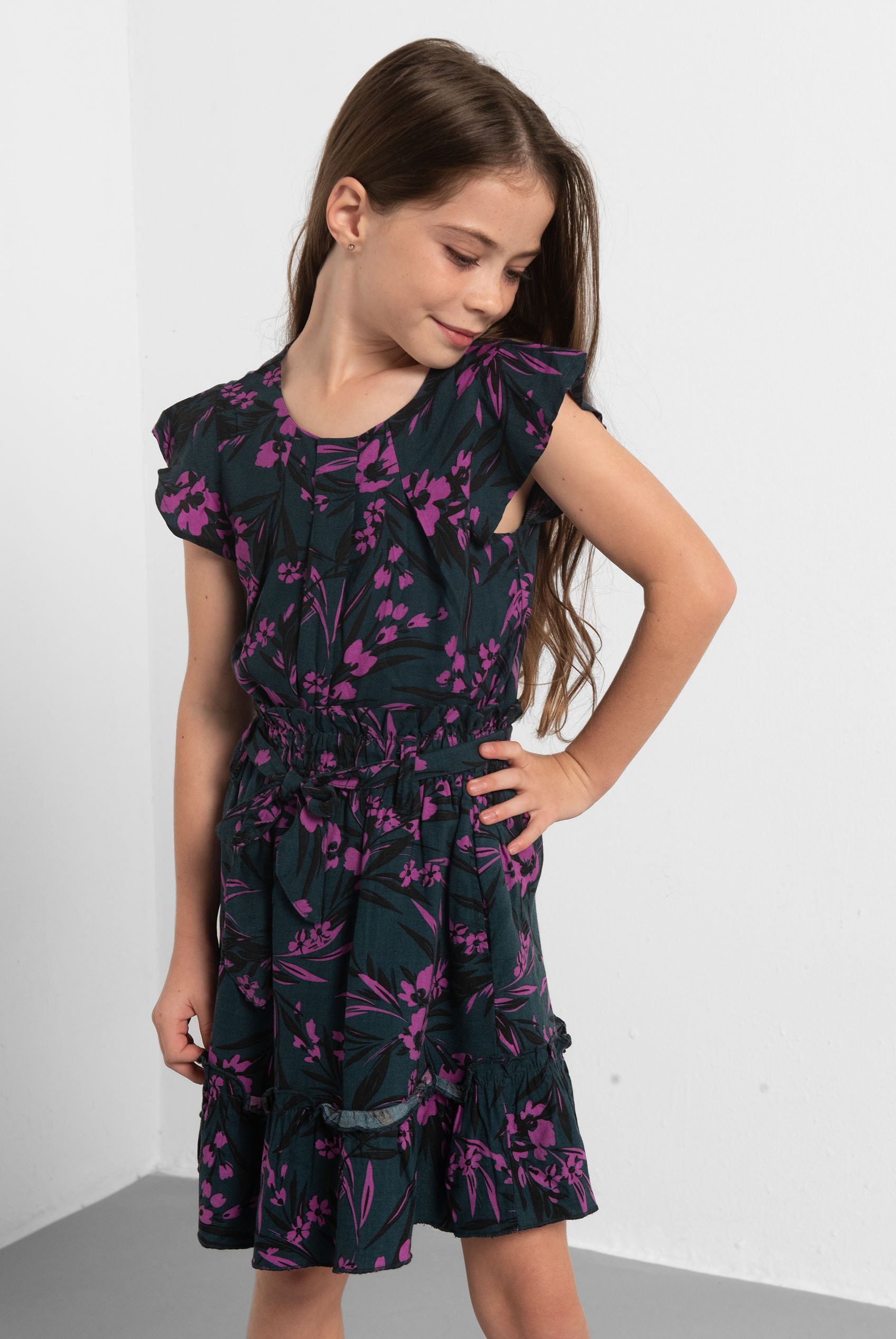 Girls Viscose Frilled Hem Mini Skirt(2/3yrs-8/9yrs)