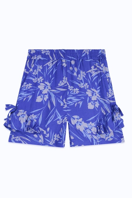 Girls Ruffle Hem Shorts with Side Bow(2/3yrs-8/9yrs)