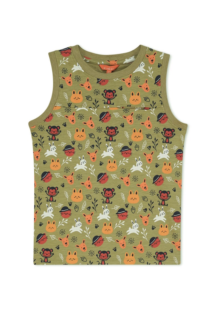 Boys Fun Jungle Printed Vest (3 yrs-9 yrs)