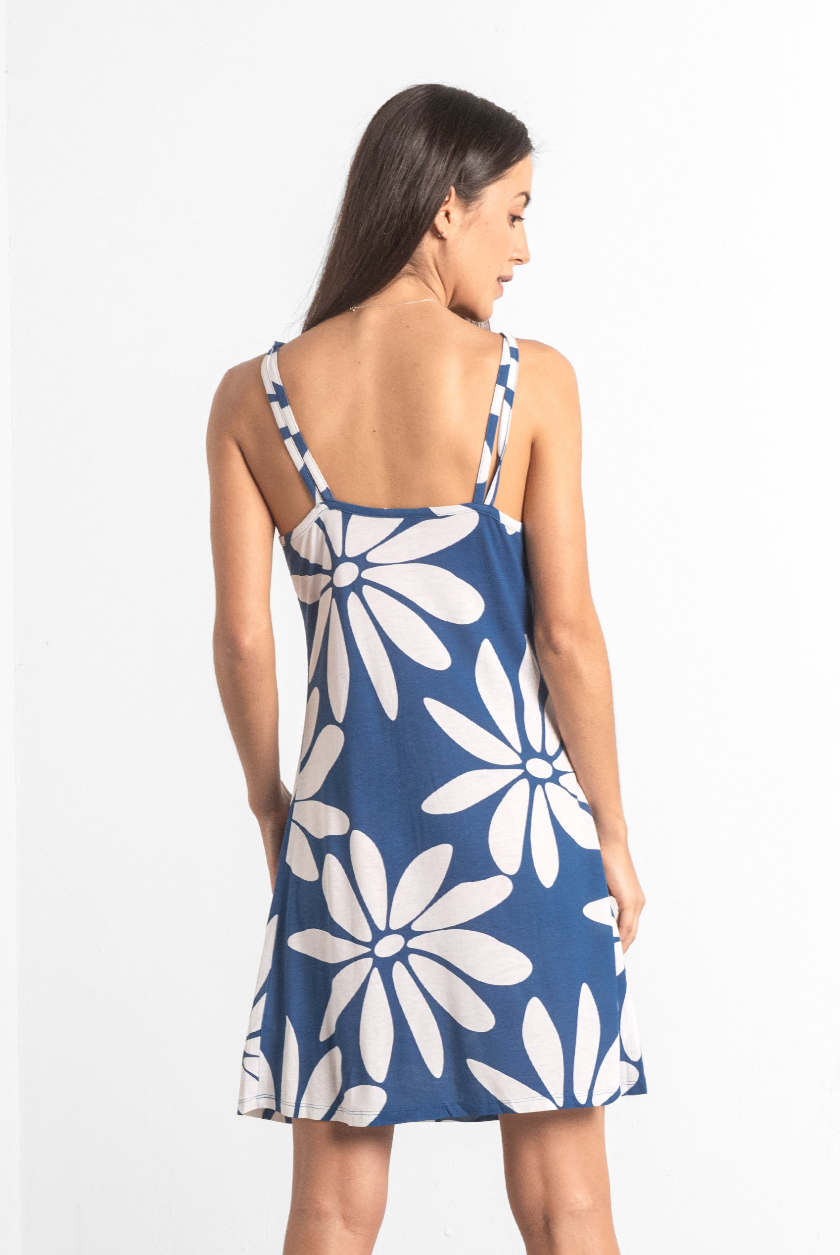 Pleated Details Double Strap Cami Dress