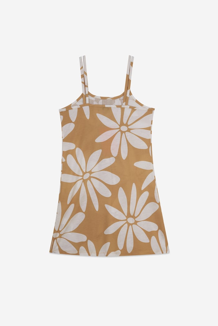 Pleated Details Double Strap Cami Dress