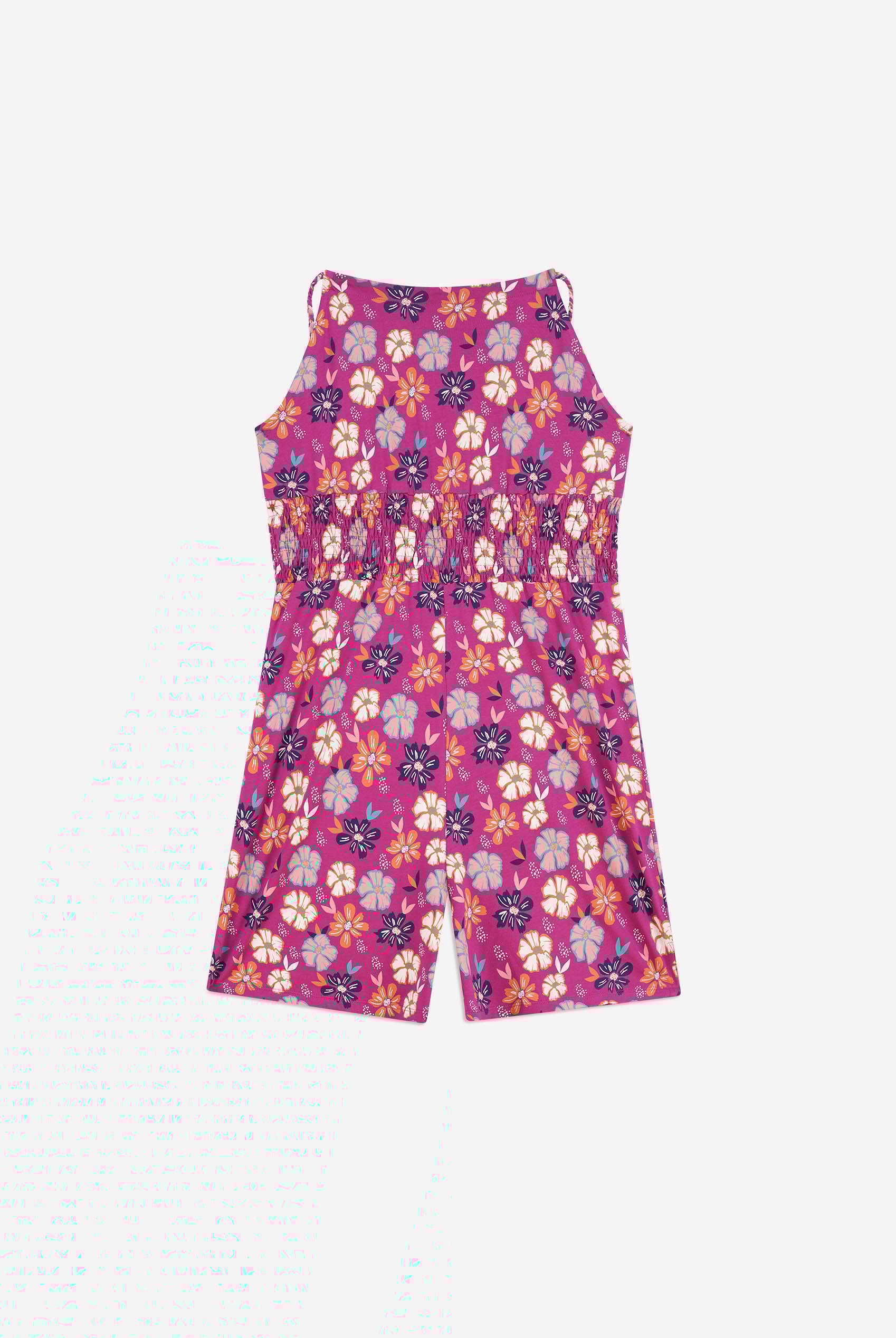 Smocked Waist Floral Printed Playsuit
