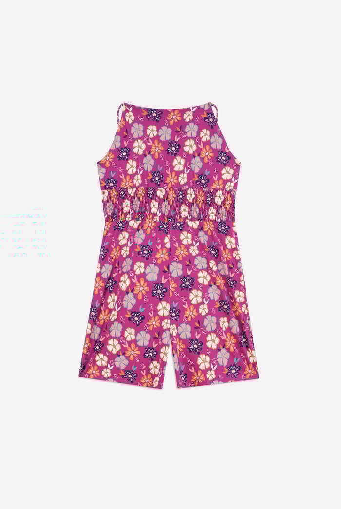 Smocked Waist Floral Printed Playsuit