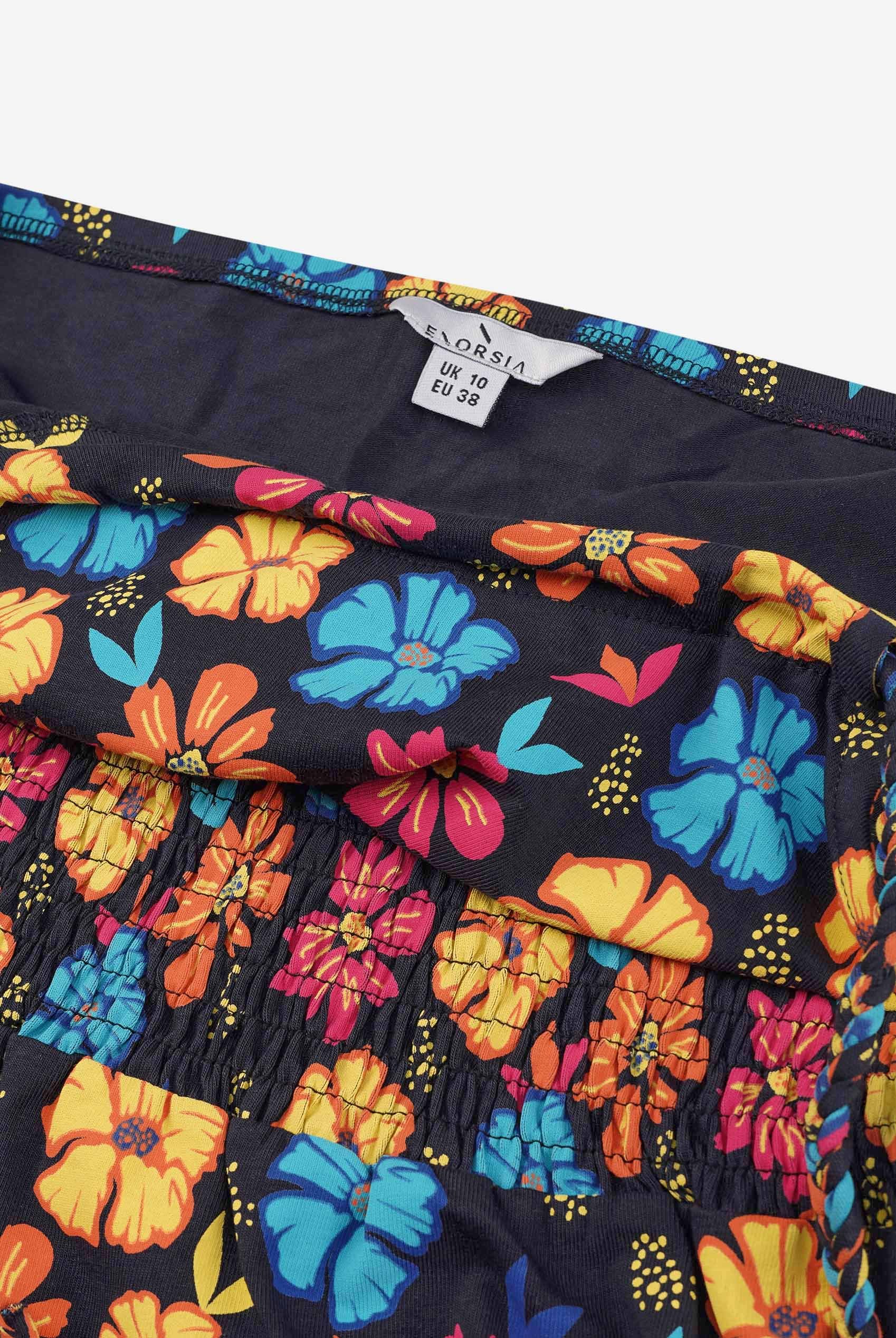 Smocked Waist Floral Printed Playsuit