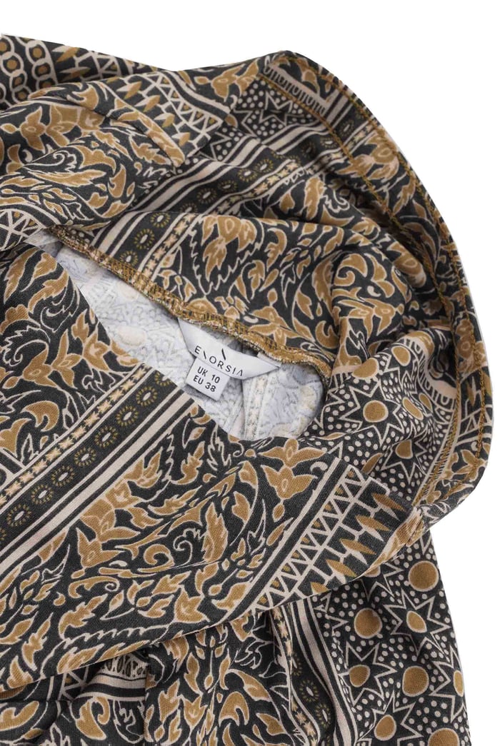 Asymmetric Printed Jersey Mini Skirt