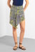 Asymmetric Printed Jersey Mini Skirt