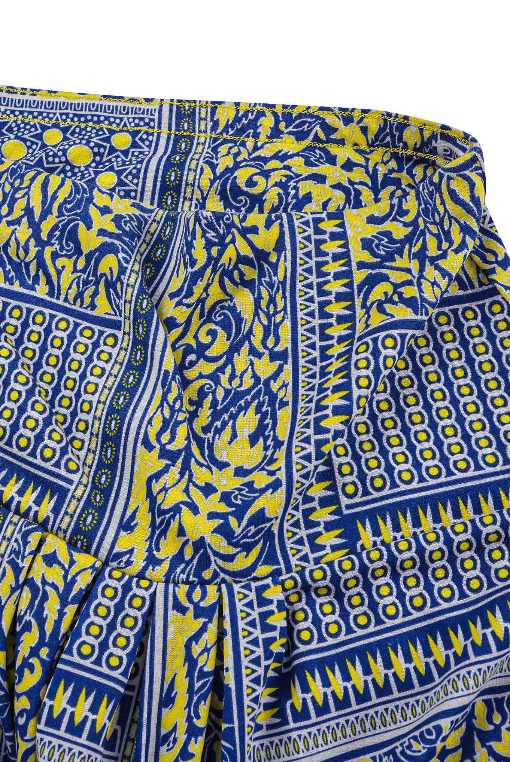 Asymmetric Printed Jersey Mini Skirt