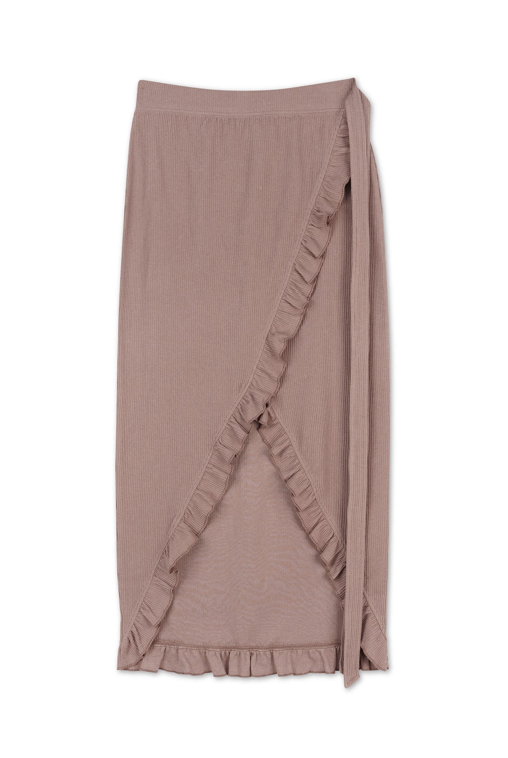 Tie Waist Wrap Maxi Skirt